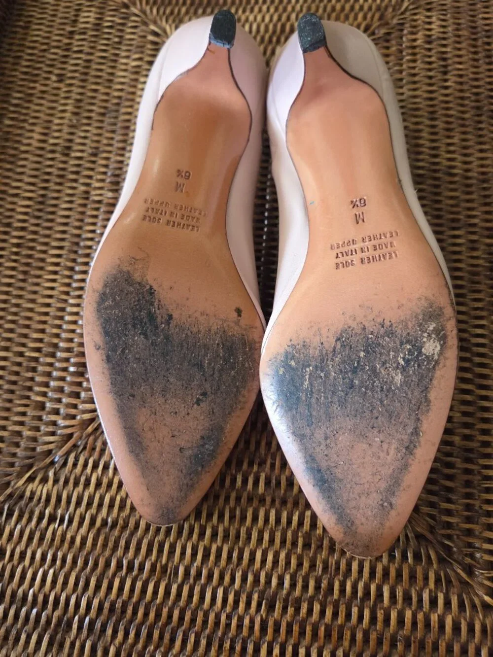 Capretto Vintage Pink Heel. Made in Italy.